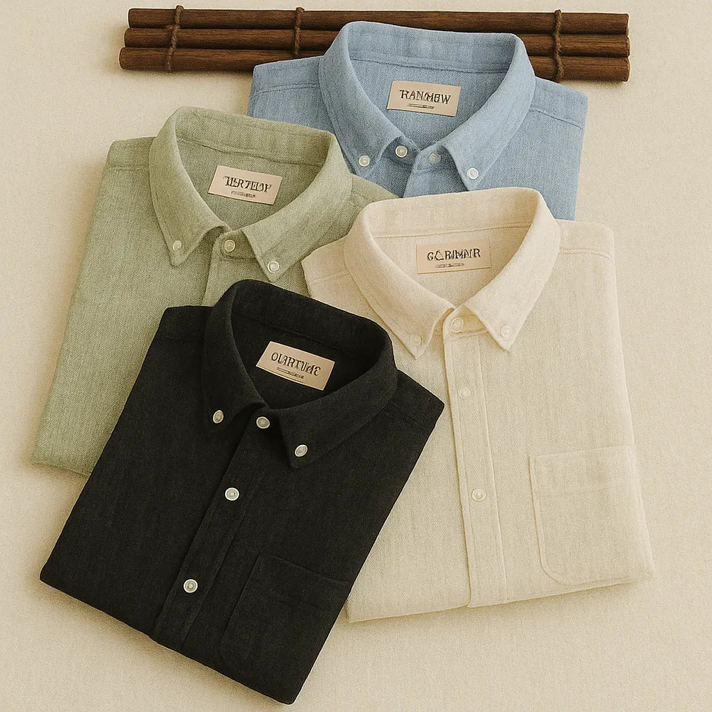 Men's Cotton Linen Shirt (Pack Of 4)