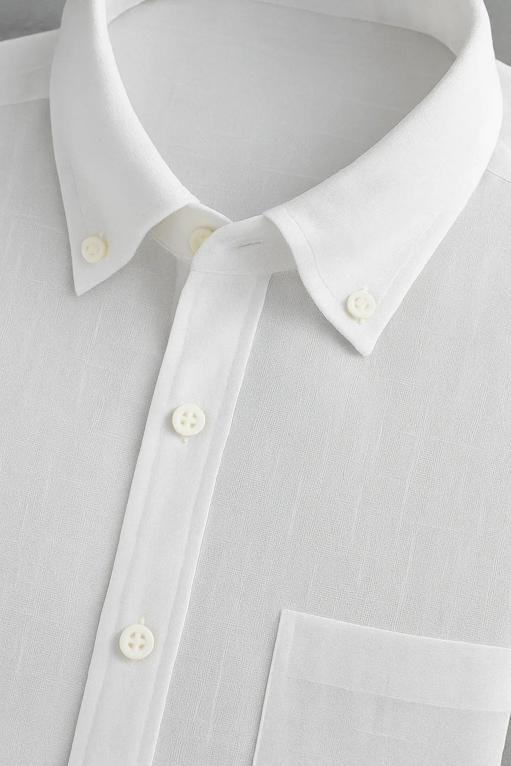 Men's Premium Line White Cotton Linen Shirt (Pack Of 4)
