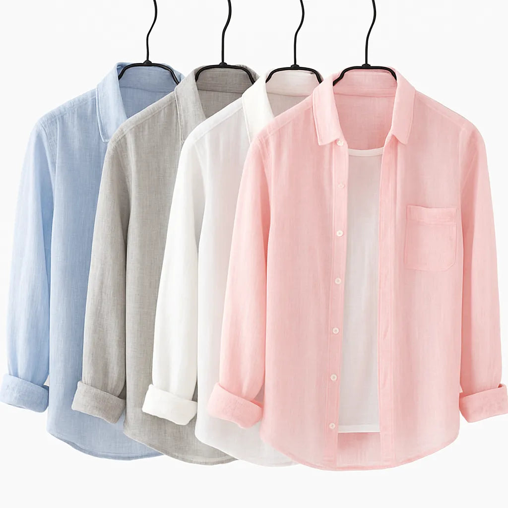 Men's Cotton Linen Shirt (Pack Of 4)