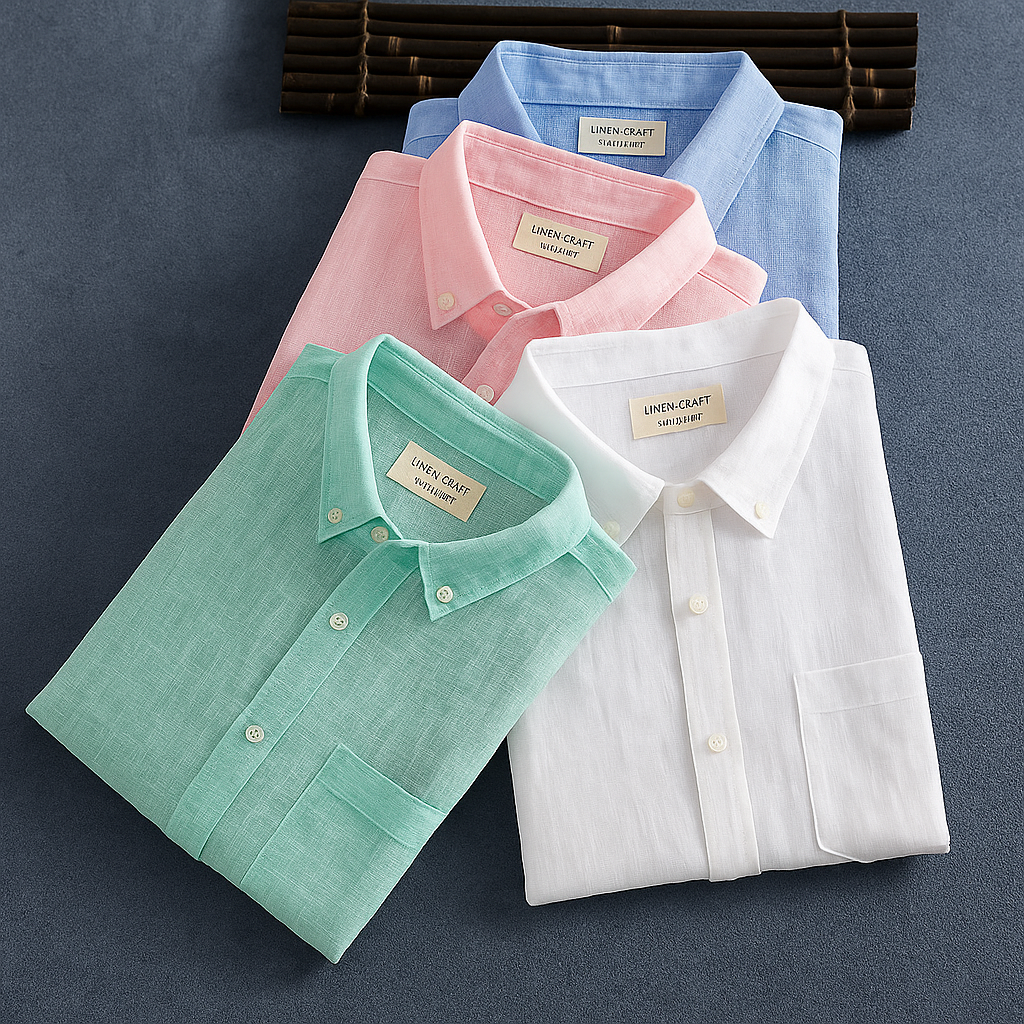 Men's Cotton Linen Shirt (Pack Of 4)