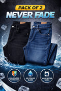 Pack of 2 Premium Never Fade Denim Jeans