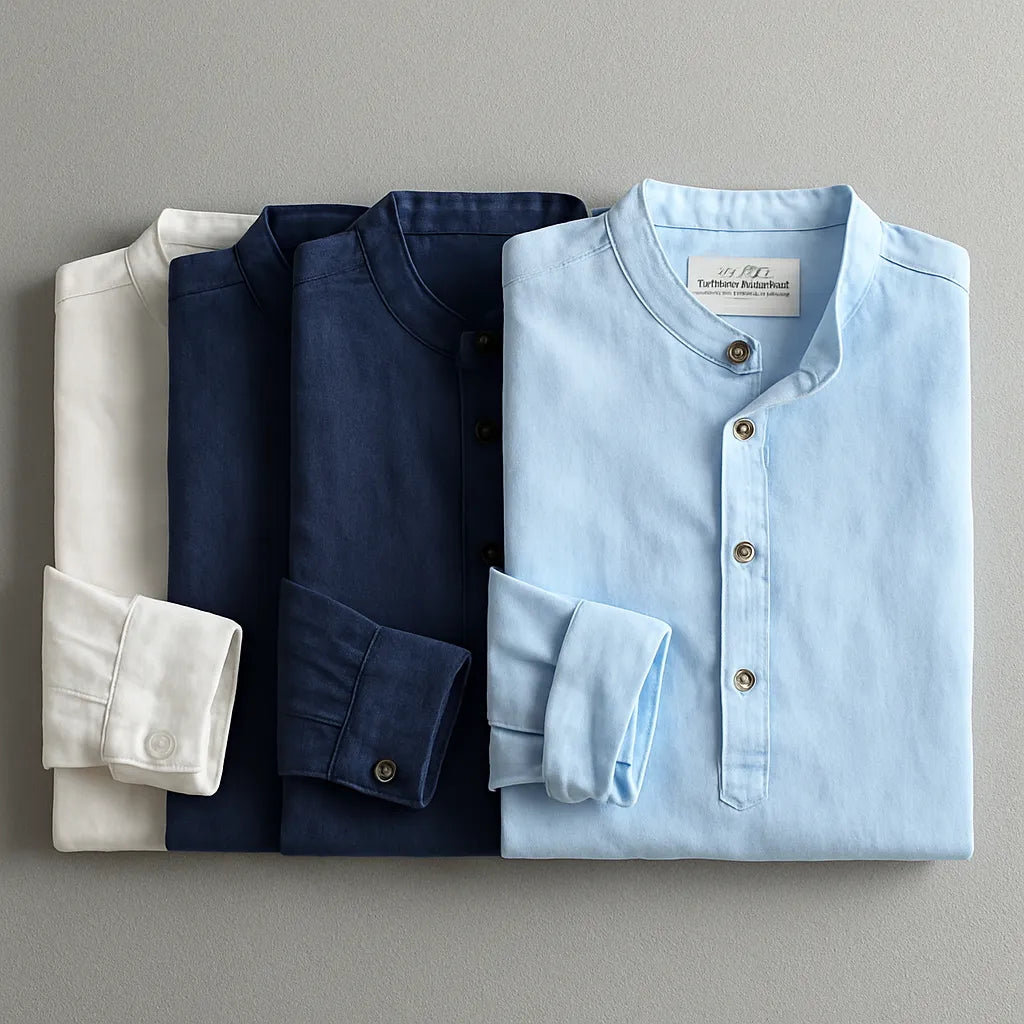 Men's Long Sleeve Linen Shirt (Pack of 4)