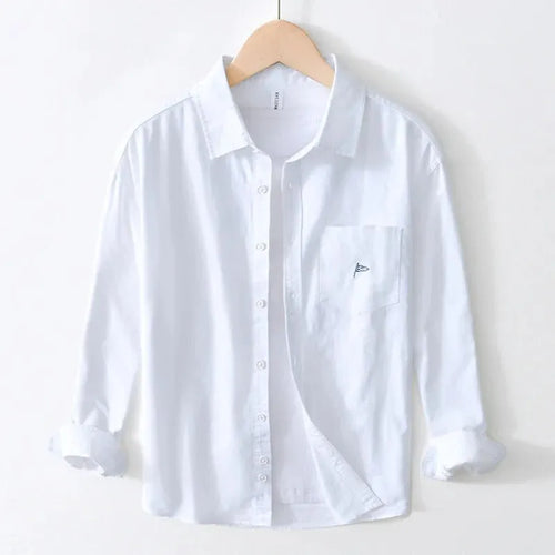 100% Cotton Breathable Soft Oxford Long-Sleeved Shirt ( Pack of 4 )